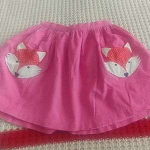 Mini Boden playful fox skirt